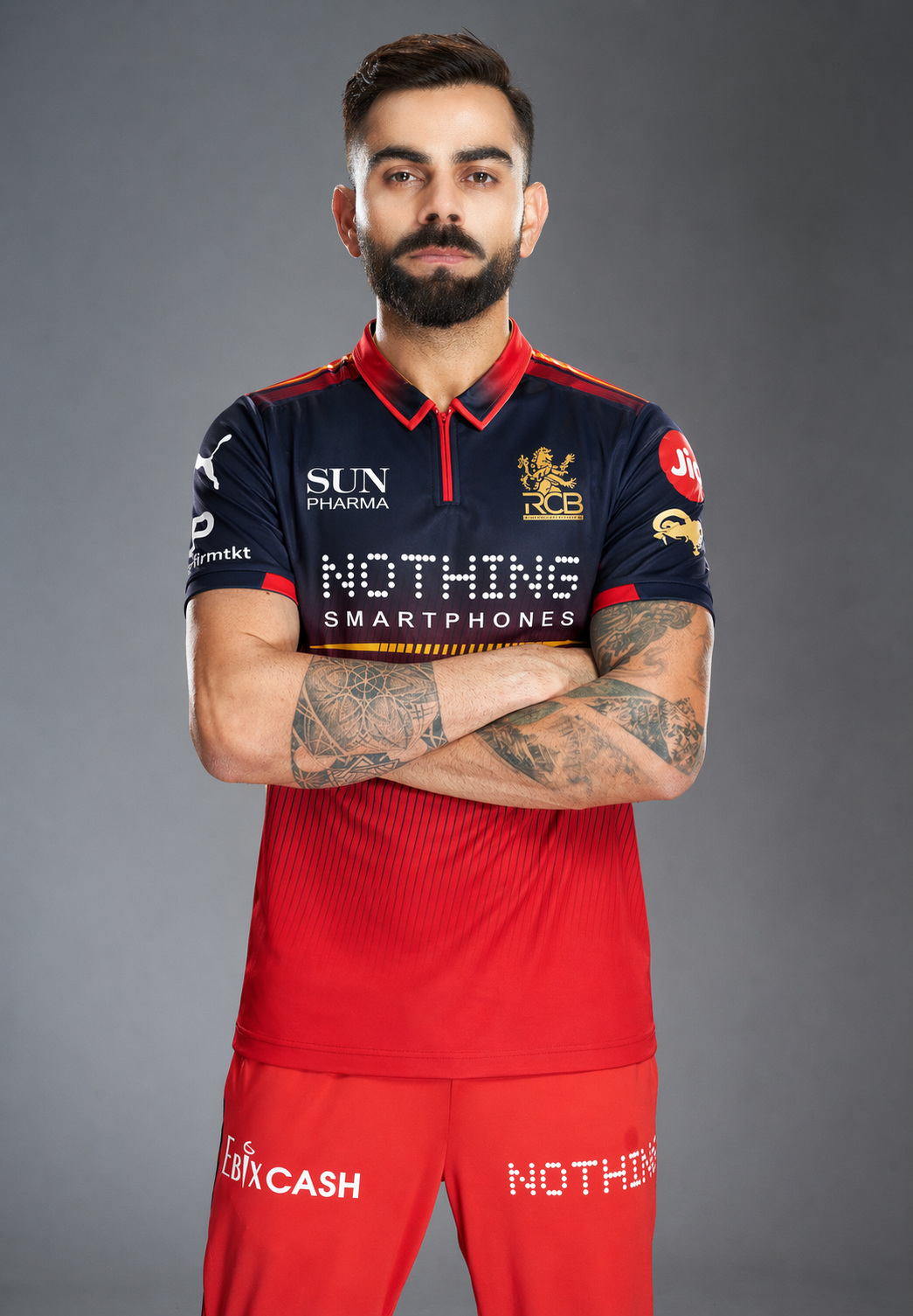 RCB Virat 18 ZIP Jersey — IPL 2026 Edition | Red & Gold
