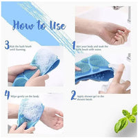 Body Back Scrubber Double Side Bathing Brush for Skin Deep Cleaning
