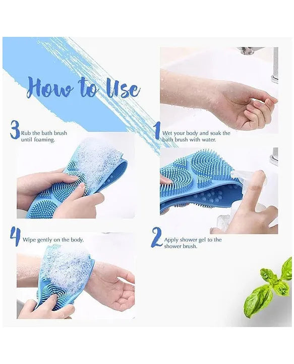 Body Back Scrubber Double Side Bathing Brush for Skin Deep Cleaning