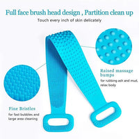 Body Back Scrubber Double Side Bathing Brush for Skin Deep Cleaning