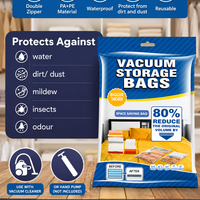 DALUCI Vacuum Storage Bags for Clothes, Travel & Bedding with Hand Pump | Airtight Reusable Compression Space Saver Bags | Waterproof Storage Organizer Pack of 5