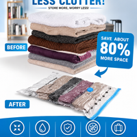 DALUCI Vacuum Storage Bags for Clothes, Travel & Bedding with Hand Pump | Airtight Reusable Compression Space Saver Bags | Waterproof Storage Organizer Pack of 5